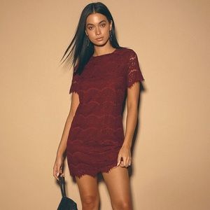 Lulu’s Take Me to Brunch Lace Shift Dress